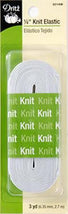 White Knit Elastic 1/4in x 3yds 9314W