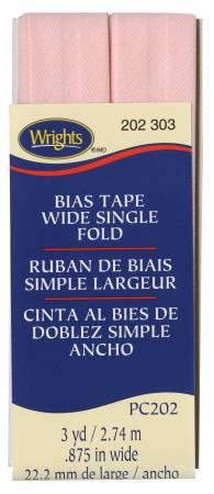 Wide Single Fold Bias Tape 3yd Pink 117202303