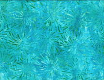 Wilmington Batiks-Leaf Paisley Medium Blue 1400-22271-474