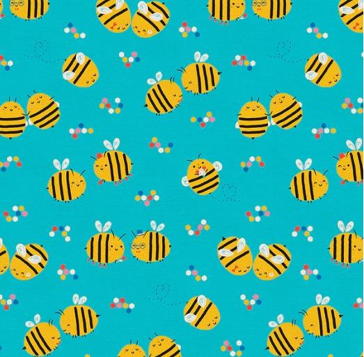 Bee Mine-Love Bee Teal/Yellow 12022079
