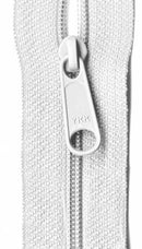 Ziplon Closed Bottom Zipper14" - White - 04-14501