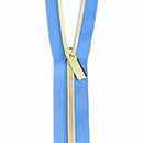 Zippers by The Yard-Blue Jean/Gold ZBY5C52