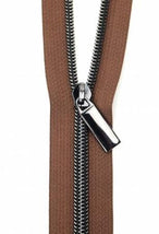 Zippers by The Yard-Brown/Gunmetal #5  ZBY5C35